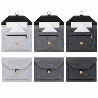 Felt Multi-Compartment Document Pouch (36 × 27.5 cm)