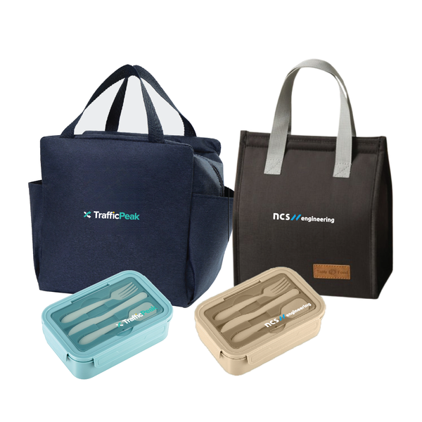Customised Bento Lunch Box with Lunch Bag Set