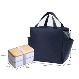 Customised 2 Tier Lunch Box with Lunch Bag Set