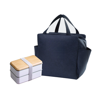 Customised 2 Tier Lunch Box with Lunch Bag Set