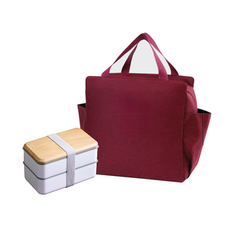 Customised 2 Tier Lunch Box with Lunch Bag Set