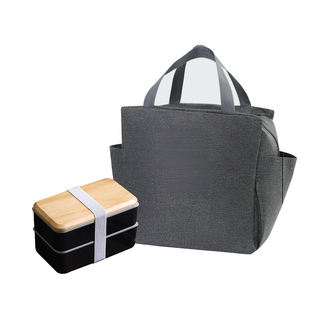 Customised 2 Tier Lunch Box with Lunch Bag Set