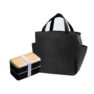 Customised 2 Tier Lunch Box with Lunch Bag Set