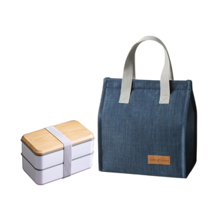 Customised 2 Tier Lunch Box with Lunch Bag Set