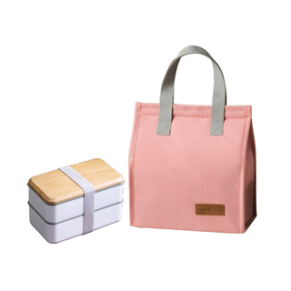 Customised 2 Tier Lunch Box with Lunch Bag Set