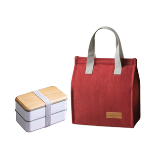Customised 2 Tier Lunch Box with Lunch Bag Set