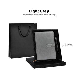 Personalized PU Leather A5 Notebook with Refill | Corporate Gift | Customised Gift