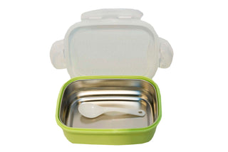 PP and Stainless Steel Food Container with Spoon