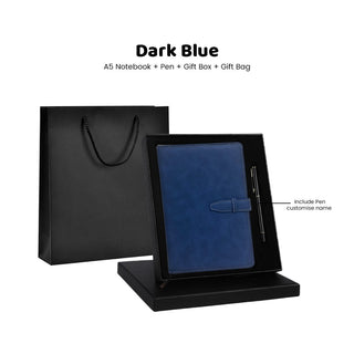 Personalized PU Leather A5 Notebook with Refill | Corporate Gift | Customised Gift