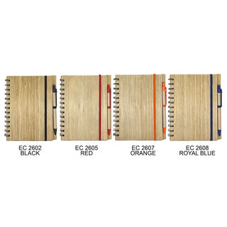 Bamboo-Cover Notebook with Pen (14 × 18 cm)