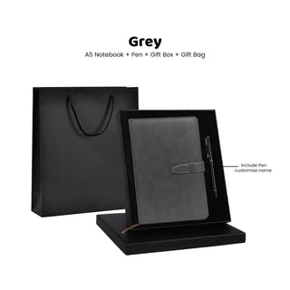 Personalized PU Leather A5 Notebook with Refill | Corporate Gift | Customised Gift