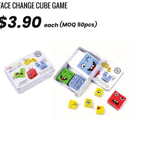 Face change cube matching game