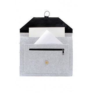 Felt Multi-Compartment Document Pouch (36 × 27.5 cm)