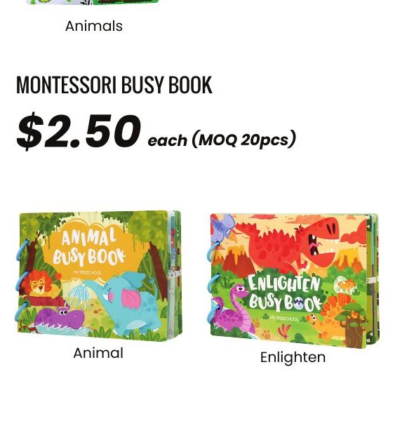 Montessori busy books for children