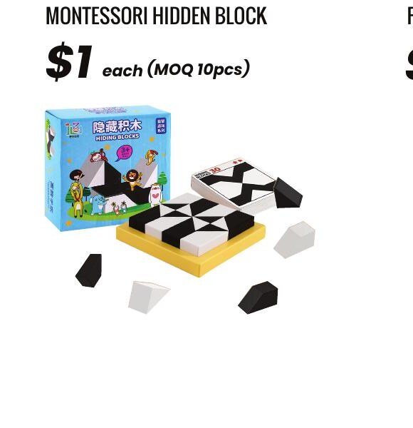 Montessori hidden block puzzle