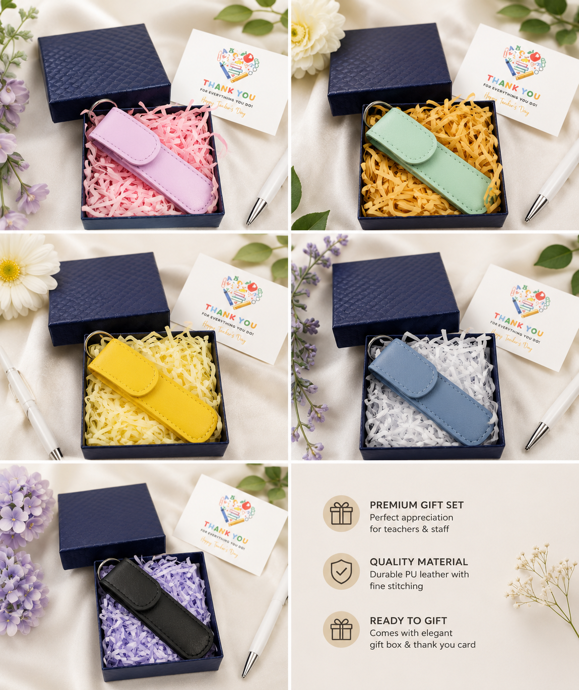 Teachers' Day portable nail polisher keychain gift set in five colours