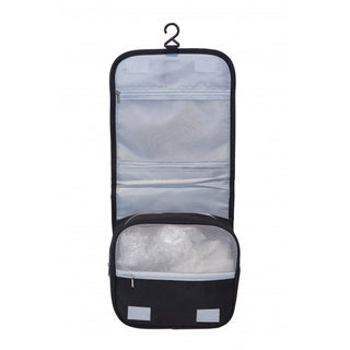 Two-Tone Nylon Toiletries Bag with 3 Compartments